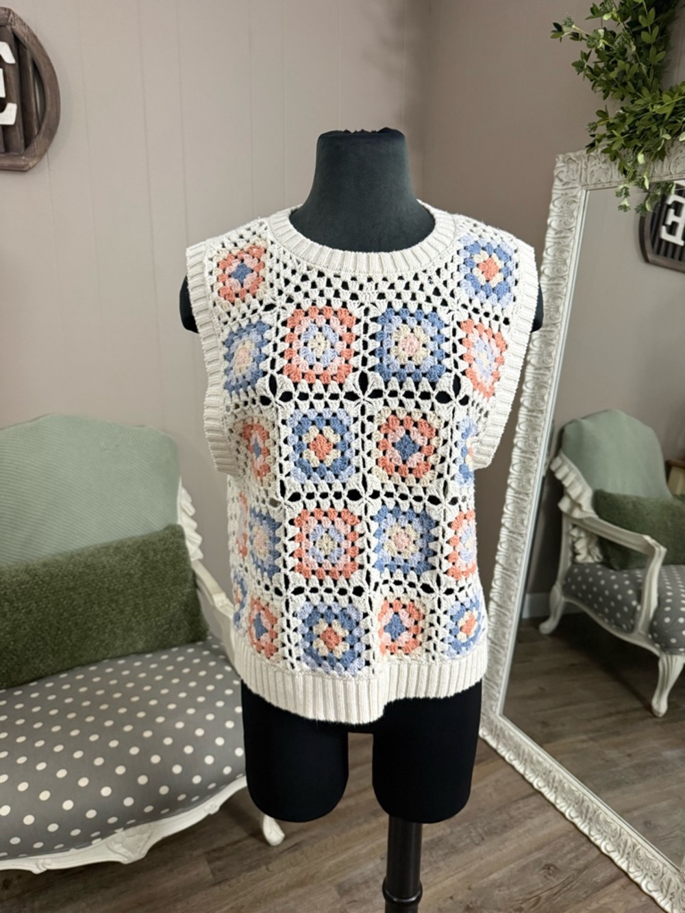 Lucky Brand • Crochet Geo Sweater Tank - Picture 12 of 15